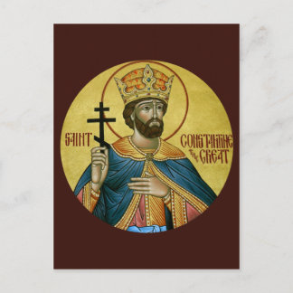 St. Constantine de Grote Prayer Card Briefkaart