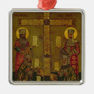 St. Constantine en St. Helena Metalen Ornament