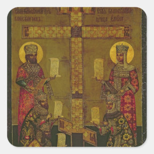 St. Constantine en St. Helena Vierkante Sticker