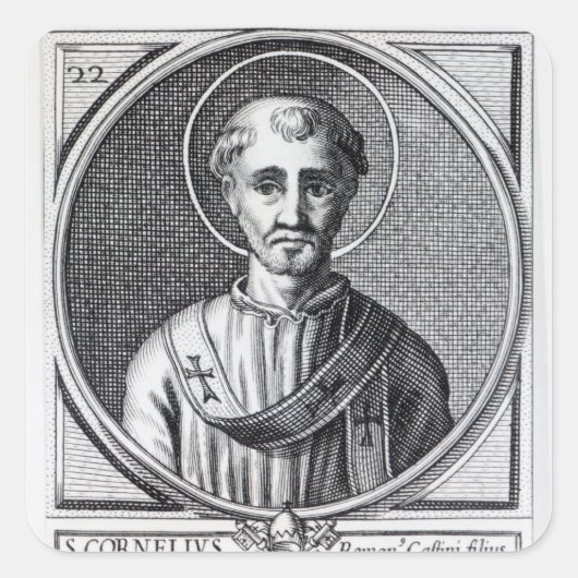 St. Cornelius Vierkante Sticker (Voorkant)