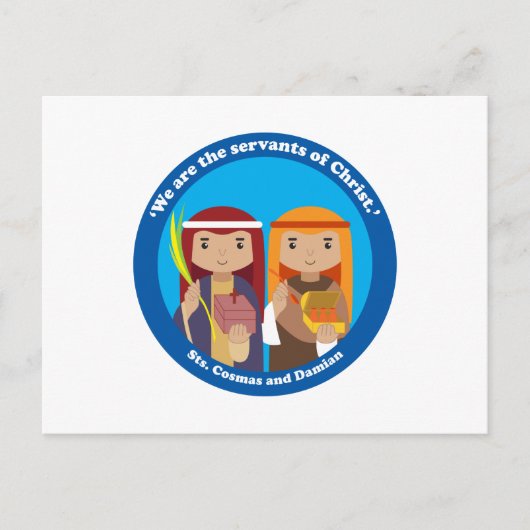 St. Cosmas en Damian Briefkaart (Voorkant)