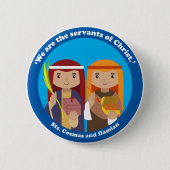 St. Cosmas en Damian Ronde Button 5,7 Cm (Voorkant)