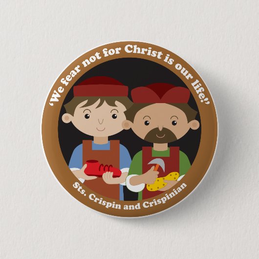 St. Crispin en Crispinius Ronde Button 5,7 Cm (Voorkant)