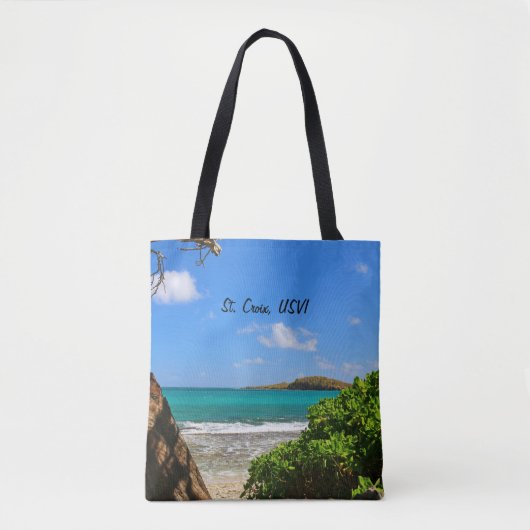 St. Croix, Amerikaanse Maagd Island Beach Scene Tote Bag (Voorkant)