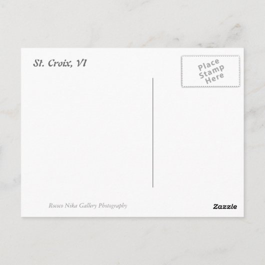 St. Croix, Amerikaanse Maagdeneilanden Briefkaart (Achterkant)