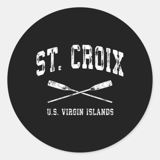 St Croix Amerikaanse Maagdeneilanden Nautische gek Ronde Sticker (Voorkant)