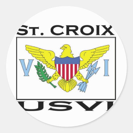 St. Croix, Amerikaanse Maagdeneilanden Ronde Sticker (Voorkant)
