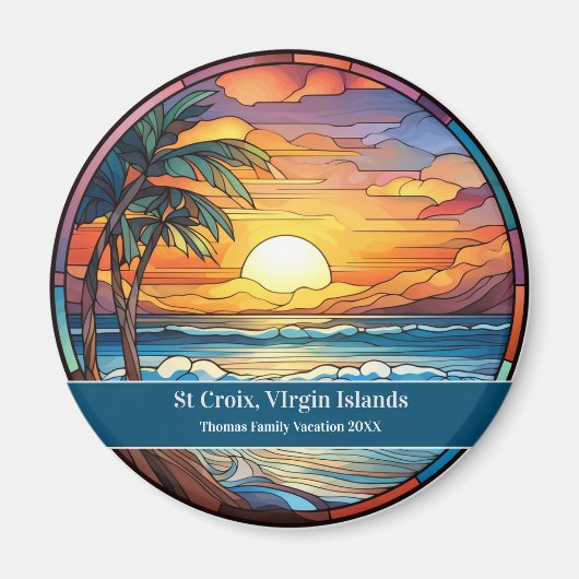 St Croix Beach Vakantie Magneet (Voorkant)