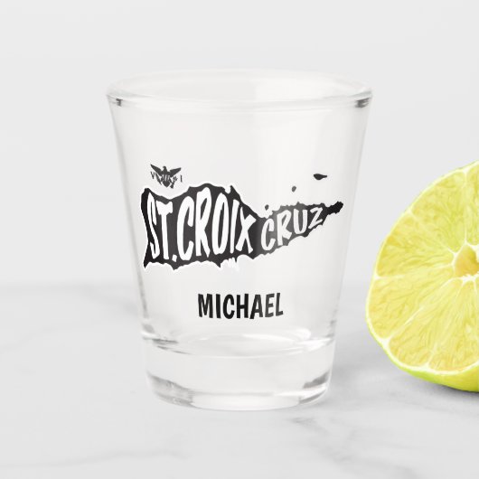 St. Croix, Cruz, Amerikaanse Maagdeneilanden Shot Glas (Voorkant)