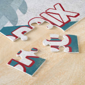 St. Croix Dolphin - Retro Vintage Travel Legpuzzel (Zijkant)