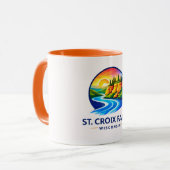 St. Croix Falls Wisconsin Schitterende Rivier & Kl Mok (Voorkant links)