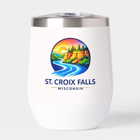 St. Croix Falls Wisconsin Schone Rivier & Kliffen (Voorkant)