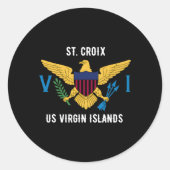St Croix Ronde Sticker (Voorkant)