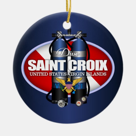 St. Croix (ST) Keramisch Ornament (Voorkant)