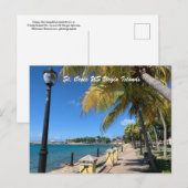 St. Croix US Maagdeneilanden Frederiksted Tropical Briefkaart (Voorkant / Achterkant)