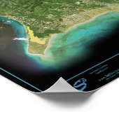 St. Croix US Maagdeneilanden satelliet-poster Poster (Hoek)