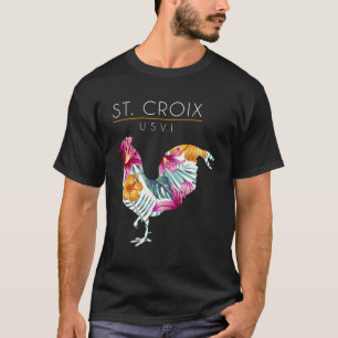 St Croix USVI Bloem Hibiscus Kip Lover Souven T-shirt
