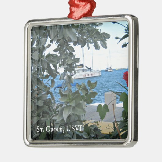 St. Croix USVI Metalen Ornament (Links)
