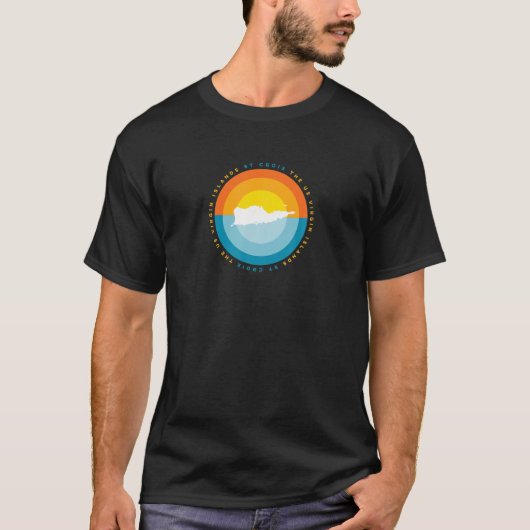 St. Croix USVI Sunset Graphic T-shirt (Voorkant)