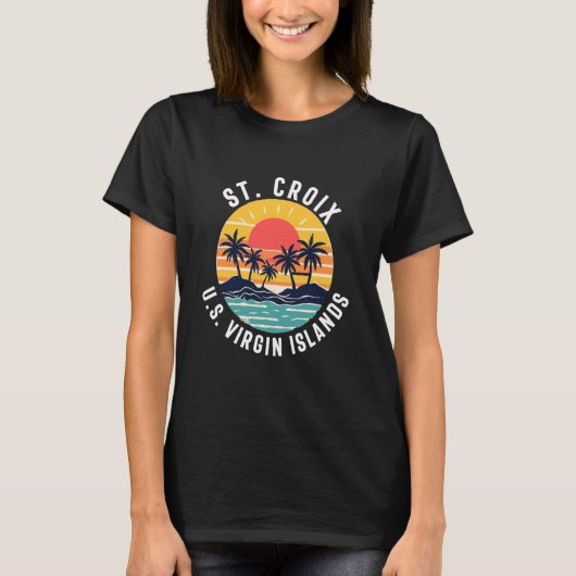 St. Croix usvi US Virgin Island Souvenir Vakantie T-shirt (Voorkant)