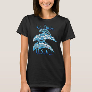 St. Croix Usvi Vacation Tribal Dolphins T-shirt
