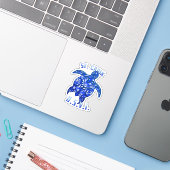 St Croix USVI Vacation Tribal Turtle Sticker (Laptop met iPhone)