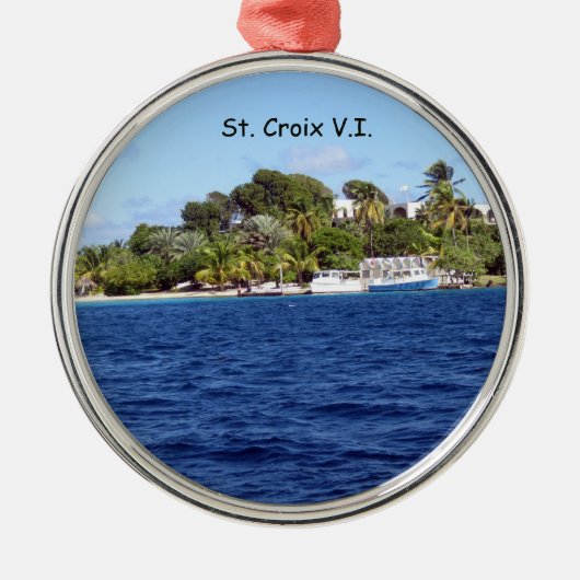 St. Croix V.I. Metalen Ornament (Voorkant)