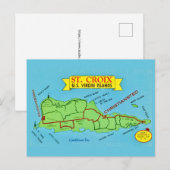 St Croix Vintage Ansichtkaart Briefkaart (Voorkant / Achterkant)