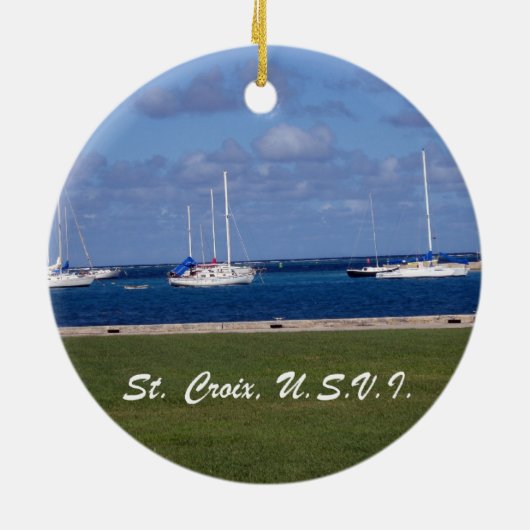 St. Croix, VS.V.I. Keramisch Ornament (Achterkant)