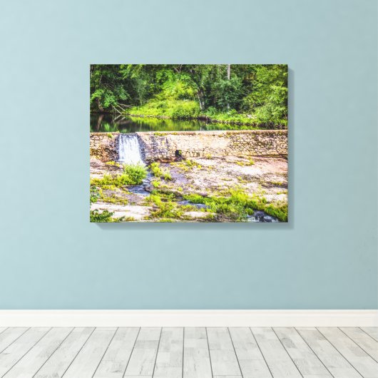 St. Croix Waterfall Canvas Afdruk (Insitu (Houten vloer))