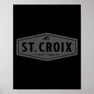 St Croix Waves Vintage Heren Dames Meisjes Jongens Poster
