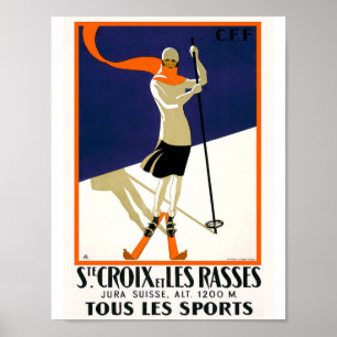 St. Croix Zwitserland Skiing  Poster