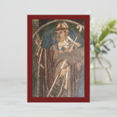 St. Cuthbert van Lindisfarne icoon gebedskaart Feestdagenkaart (Staand voorkant)