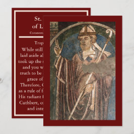 St. Cuthbert van Lindisfarne icoon gebedskaart Feestdagenkaart