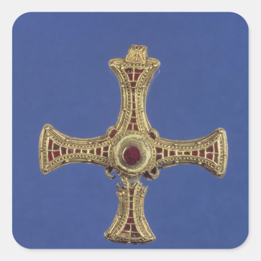St. Cuthbert's Cross Vierkante Sticker (Voorkant)