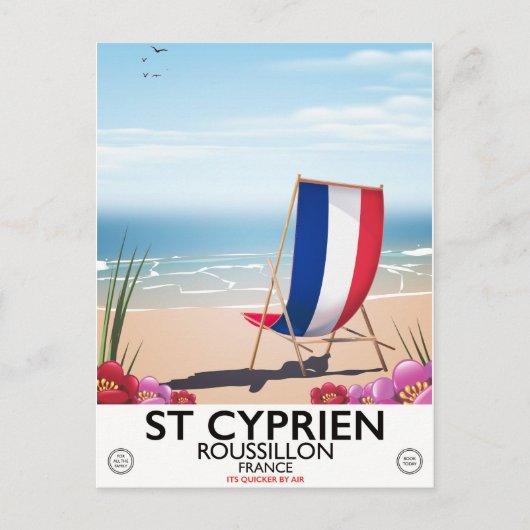 St Cyprien, Roussillon Frankrijk reisposter Briefkaart (Voorkant)