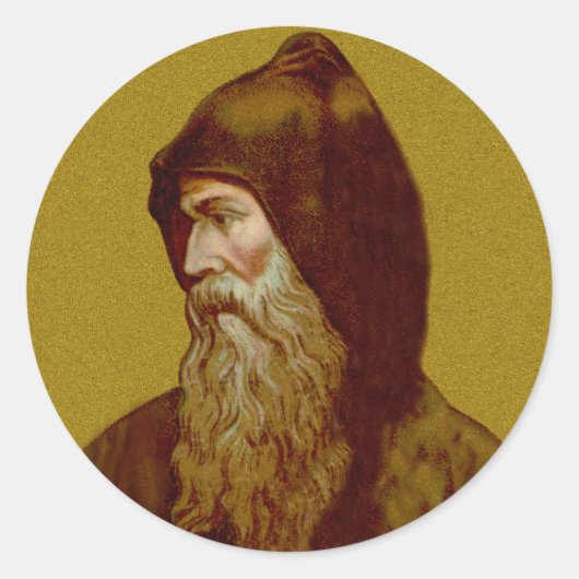 St. Cyril de Monk (M 002) Ronde Sticker (Voorkant)