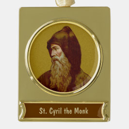 St. Cyril de Monk (M 002) Verguld Banner Ornament