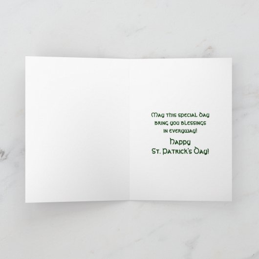 ST. DAG PATRICK - CELTIC CROSS KAART (Binnen)