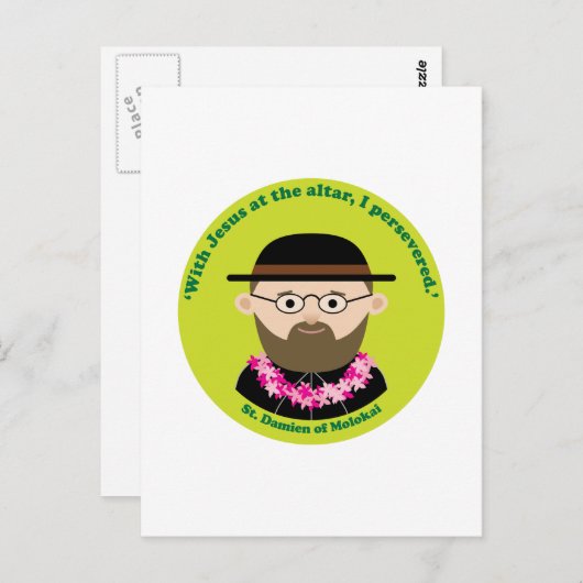 St. Damien van Molokai Briefkaart (Voorkant / Achterkant)
