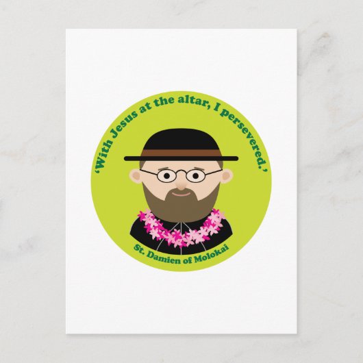 St. Damien van Molokai Briefkaart (Voorkant)