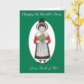 St David Dag, Wels Kostuum, van allebei van ons Kaart (Gele Bloem)