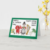 St David het Wenskaart van de Dag: Tweetalig Kaart (Gele Bloem)