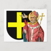 St. David of Wales (P 001) en Zijne Schild Briefkaart (Voorkant)