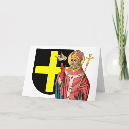 St. David of Wales (P 001) en Zijne Schild Kaart (Voorkant)