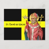 St. David of Wales (P 001) en Zijne vlag Briefkaart (Voorkant)
