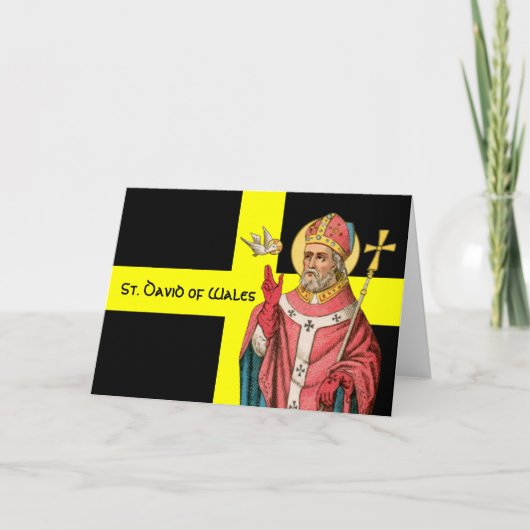 St. David of Wales (P 001) en Zijne vlag Kaart (Voorkant)