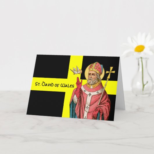 St. David of Wales (P 001) en Zijne vlag Kaart (Kleine Plant)