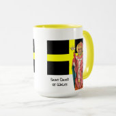 St. David of Wales (P 001) en Zijne vlag Mok (Voorkant rechts)