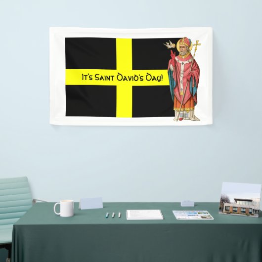 St. David of Wales (P 001) en Zijne vlag Spandoek (Beurs)